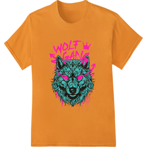 Fierce Wolf Gang Graffiti Art DTF Print Heat Transfer featuring professional high-quality t-shirt printing