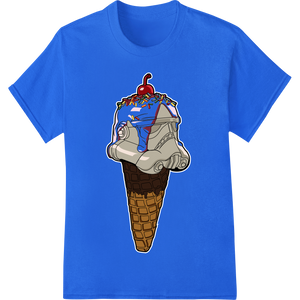 Cutting-edge DTF transfers featured on Patriotic Ice Cream Cone - 4th of July Sweet Treat