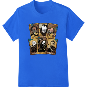 Cutting-edge custom apparel featured on Iconic Horror Villains: A Chilling DTF Print Heat Transfer