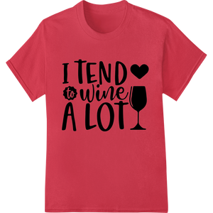 Custom custom garment printing design - Witty Wine Lover's Confession: 