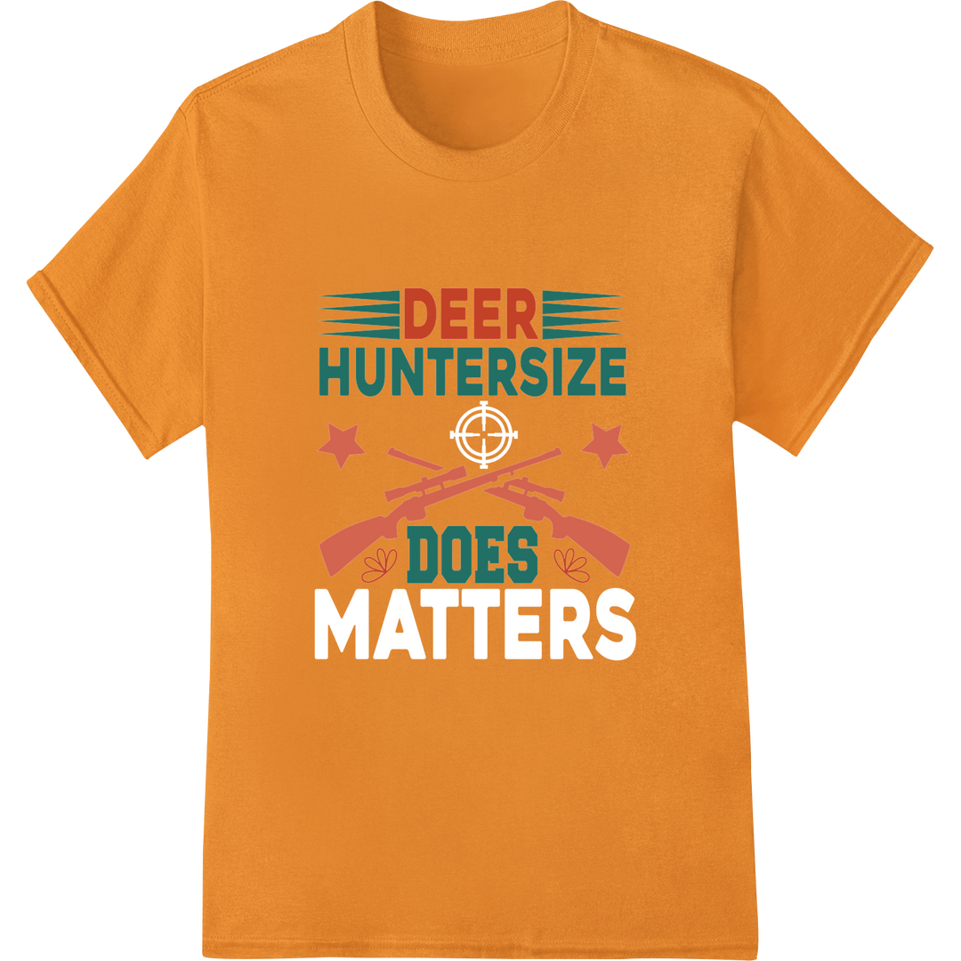 Clever Deer Huntersize Does DTF Print for Hunting Gear on orange shirt - SUPERDTF-DTF Prints-DTF Transfers-Custom DTF Prints