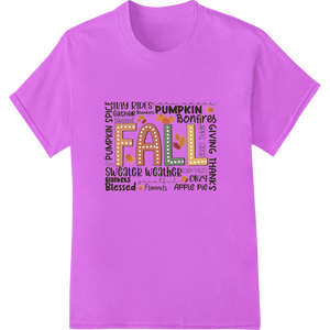 Celebrate Fall & Thanksgiving with Heartwarming Word Art featuring professional bulk t-shirt printing