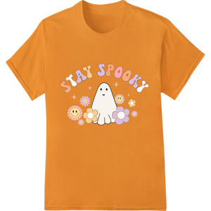 Stay Spooky: Cute Ghost Halloween Heat Transfer Design with custom DTF prints artwork