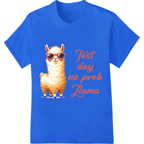 Ace Tests with This Llama Heat Transfer Print | No Prob! on blue shirt - SUPERDTF-DTF Prints-DTF Transfers-Custom DTF Prints