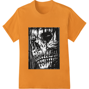 Expert print on demand craftsmanship on Haunting Skull: Eerie Halloween Illustration Print