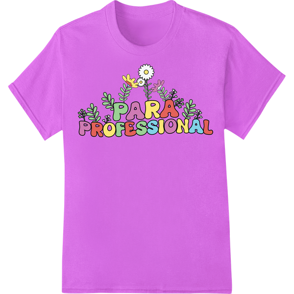 Retro 'Para Professional' DTF Print Heat Transfer | Teacher on purple shirt - SUPERDTF-DTF Prints-DTF Transfers-Custom DTF Prints