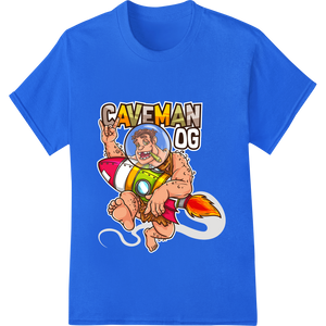 Personalized bulk t-shirt printing design for Caveman OG: Playful Prehistoric Character DTF Transfer