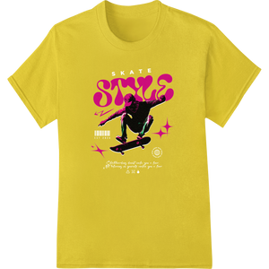 Bold Skateboarding Silhouette Style DTF Print Heat Transfer showcasing advanced DTF heat transfers technology