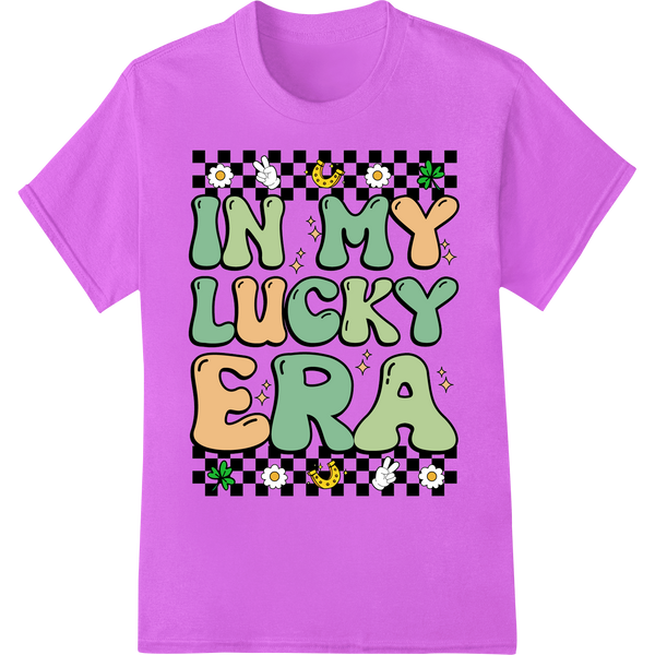 Lucky Era: Vibrant St. Patrick's Day DTF Print Transfer on purple shirt - SUPERDTF-DTF Prints-DTF Transfers-Custom DTF Prints