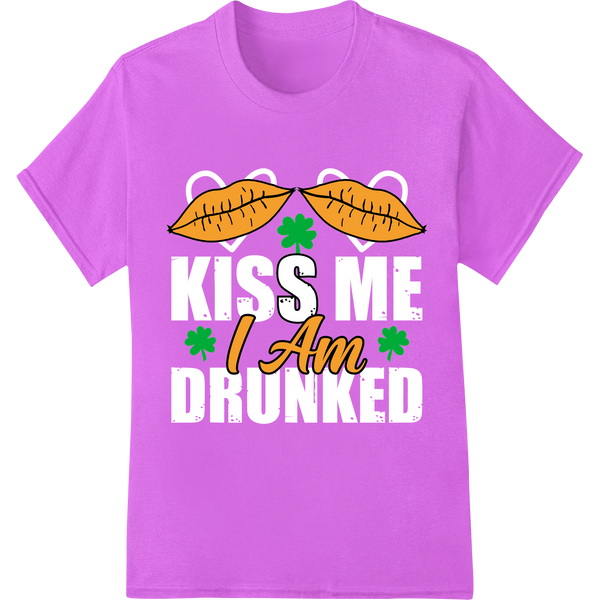 'I Am' St. Patrick's Day DTF Print Heat Transfer | Super DTF on purple shirt - SUPERDTF-DTF Prints-DTF Transfers-Custom DTF Prints