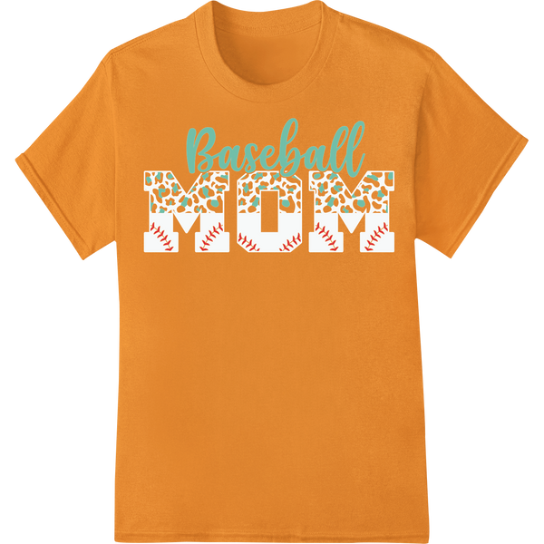 Playful Baseball DTF Print: Fun & Sporty Style Transfer on orange shirt - SUPERDTF-DTF Prints-DTF Transfers-Custom DTF Prints