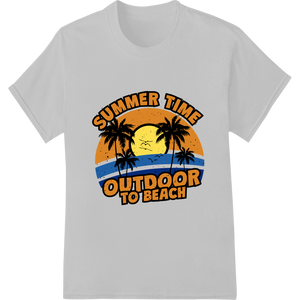 Soak Up Summer Fun with Super DTF's Beach Day Heat Transfer showcasing advanced custom t-shirts technology