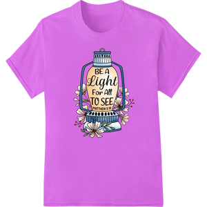 Shine Your Light: Inspirational Lantern Design Matthew 5:16 featuring professional DTF print shop