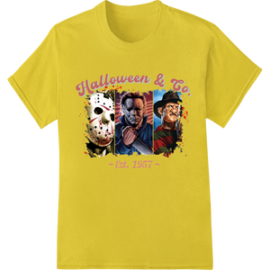 Vibrant t shirt prints print on Classic Horror Icons: Halloween, Freddy & Jason DTF Print