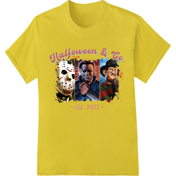 Vibrant t shirt prints print on Classic Horror Icons: Halloween, Freddy & Jason DTF Print