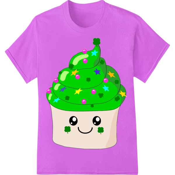 Innovative customized apparel design on Festive Christmas Cupcake - Adorable Holiday DTF Print