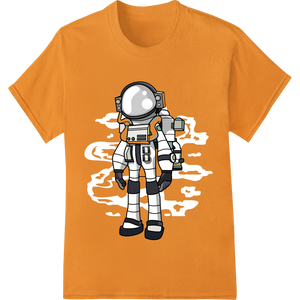 Vibrant apparel decoration print on Cosmic Cartoon Astronaut DTF Print Heat Transfer