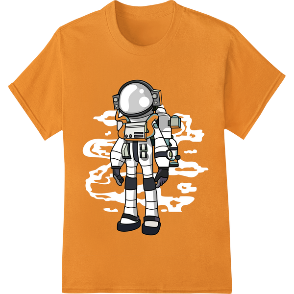 Vibrant apparel decoration print on Cosmic Cartoon Astronaut DTF Print Heat Transfer