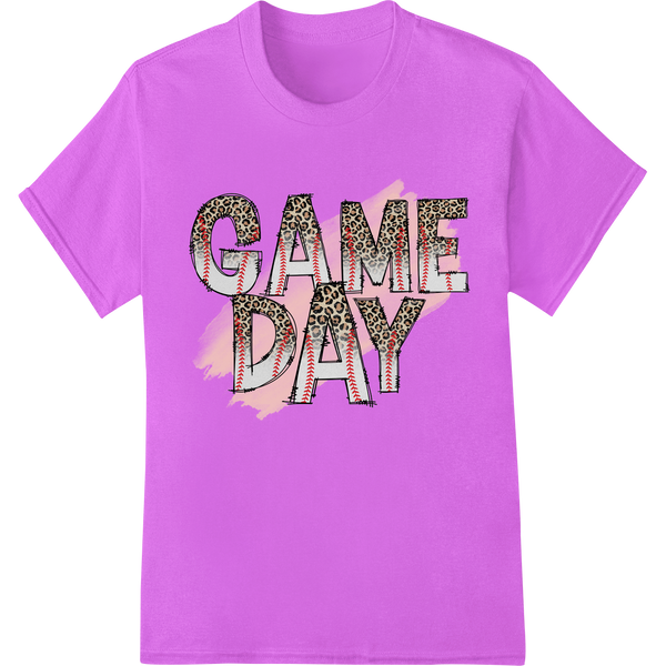 Expert DTF printing technology craftsmanship on Fierce Game Day Spirit: Leopard Print Heat Transfer