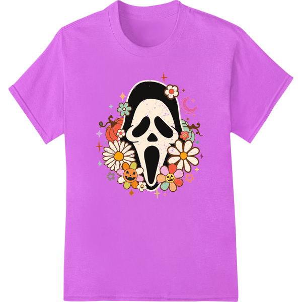 Personalized DTF printing technology design for Floral Skull Halloween DTF Print Heat Transfer