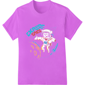 Space Explorer Astronaut Planet Galaxy Doodle T-Shirt Print showcasing advanced DTF transfers technology