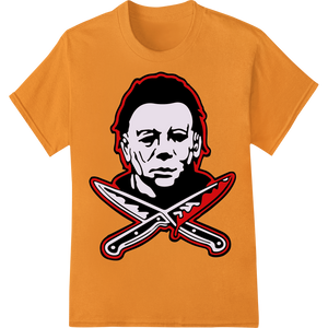 Innovative high-quality t-shirt printing design on Terrifying Michael Myers DTF Print for Halloween Apparel