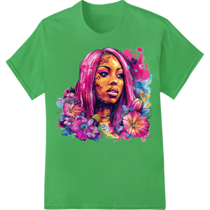 Floral Goddess: Vibrant Beauty DTF Print Heat Transfer showcasing advanced DTF printing experts technology