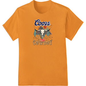 Premium quality high-quality t-shirt printing on Vintage Coors Cowboy DTF Print Heat Transfer