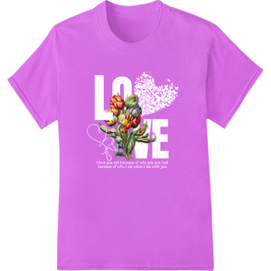 Innovative custom DTF designs design on Vibrant Tulip Bouquet - Spring Floral Heat Transfer