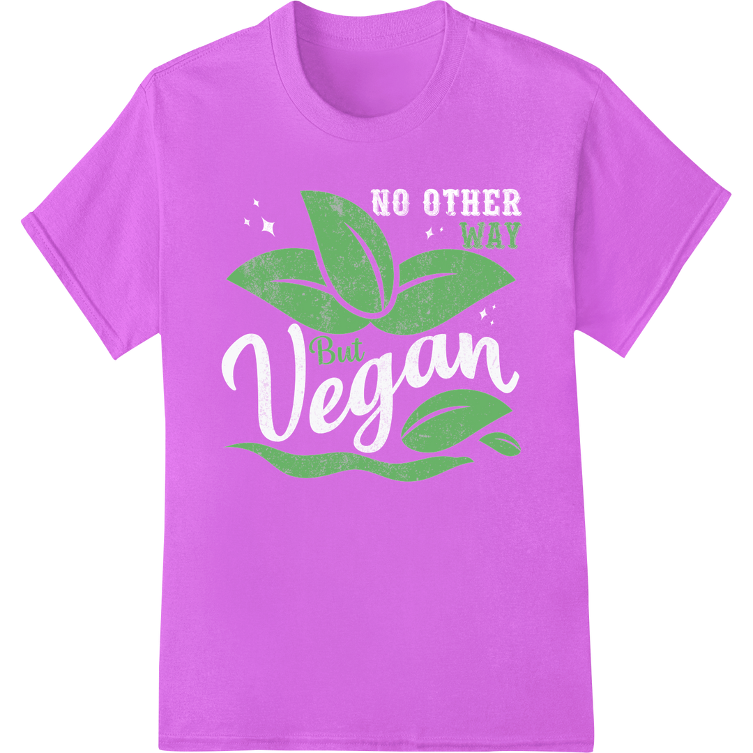 Eco-Chic Vegan Leaf Bird DTF Print Heat Transfer on purple shirt - SUPERDTF-DTF Prints-DTF Transfers-Custom DTF Prints