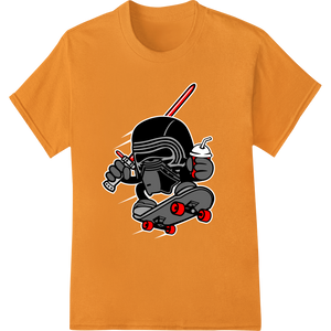 Vibrant apparel decoration print on Edgy Skateboarding Cartoon Character - DTF Print Transfer