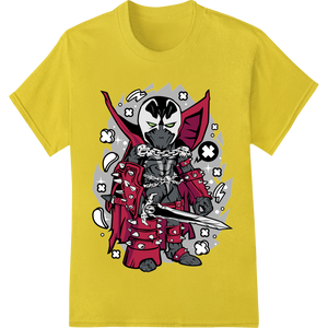 Crimson Samurai: Bold Vector Illustration DTF Print made with premium garment printing