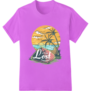 Lost in Paradise: Vintage Tropical Sunset Beach Scene made with premium print on demand