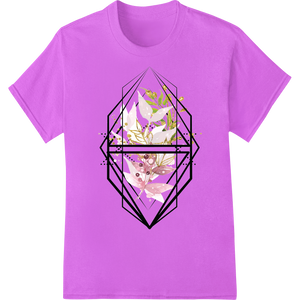 Innovative DTF printing service design on Floral Geometric Diamond DTF Print Heat Transfer