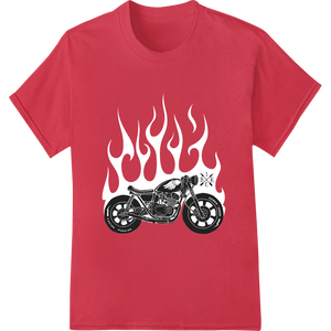 Vintage Cafe Racer Motorcycle Illustration DTF Print - High-quality bulk t-shirt printing