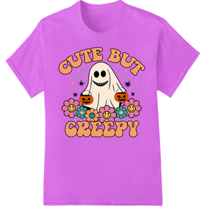 Cute But Creepy Ghost - Spooky Adorable DTF Print Design with custom custom t-shirts artwork