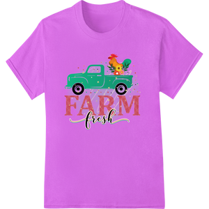 Expert bulk t-shirt printing craftsmanship on Farm Fresh Charm: Rustic Truck DTF Print Heat Transfer