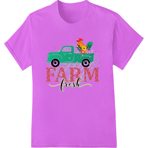 Expert bulk t-shirt printing craftsmanship on Farm Fresh Charm: Rustic Truck DTF Print Heat Transfer