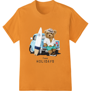 Globetrotting Teddy Bear Doctor - Holiday Heat Transfer featuring professional customized apparel