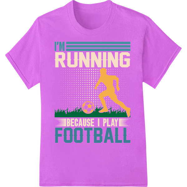 Inspiring Soccer DTF Print: Fuel Your Passion On & Off the Pitch on purple shirt - SUPERDTF-DTF Prints-DTF Transfers-Custom DTF Prints