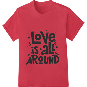 Love is All Around - Valentine's Day Heat Transfer made with premium dtf printer