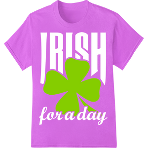 Vibrant vibrant DTF prints print on Vibrant Green Shamrock St. Patrick's Day Heat Transfer