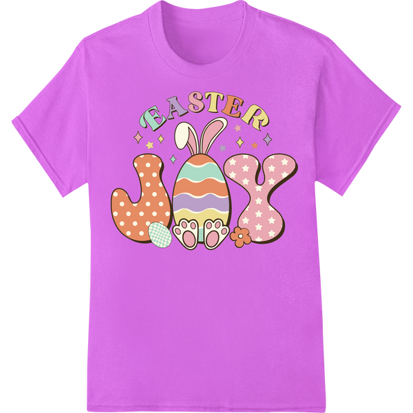 Hop into Spring with this Adorable Easter DTF Print Design on purple shirt - SUPERDTF-DTF Prints-DTF Transfers-Custom DTF Prints