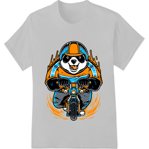 Premium quality custom apparel on Fierce Panda Motorcycle Rider - Rebels Edition Cartoon