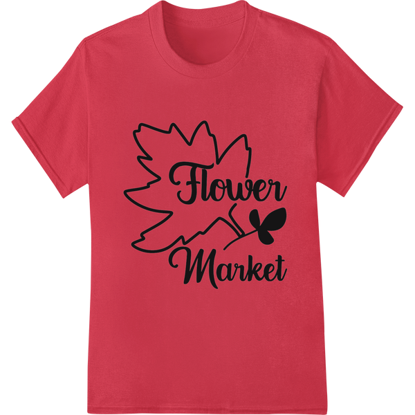 Flower Market: Bring Nature's Charm to Your Wardrobe made with premium DTF heat transfers