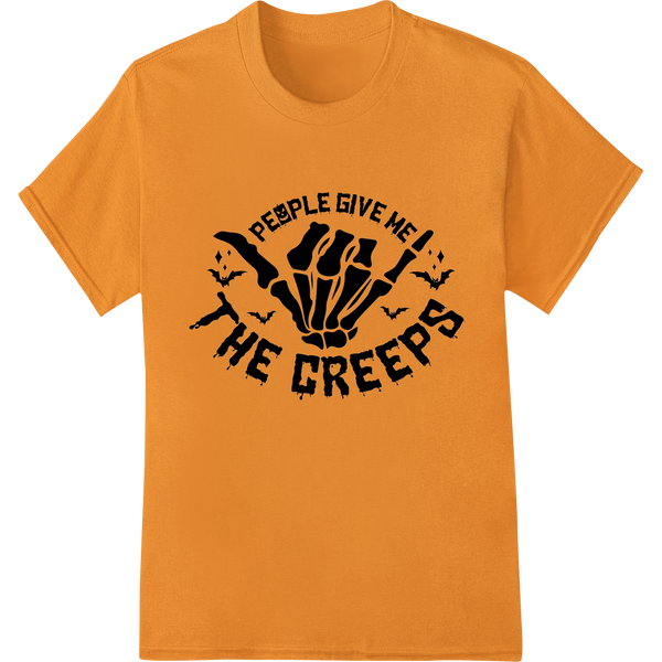 Unique custom merchandise for Skeleton Hand 'People Give Me The Creeps' Halloween Print