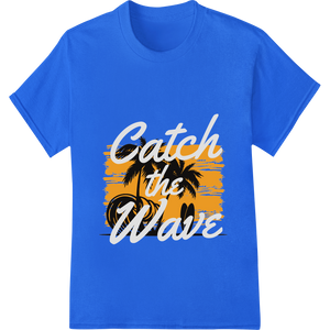 Catch the Wave - Retro Tropical Summer Vibes Design showcasing advanced print on demand technology