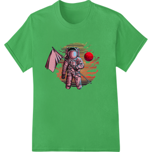 Durable t shirt prints applied to Retro Astronaut Silhouette | Vintage Space Graphic Tee