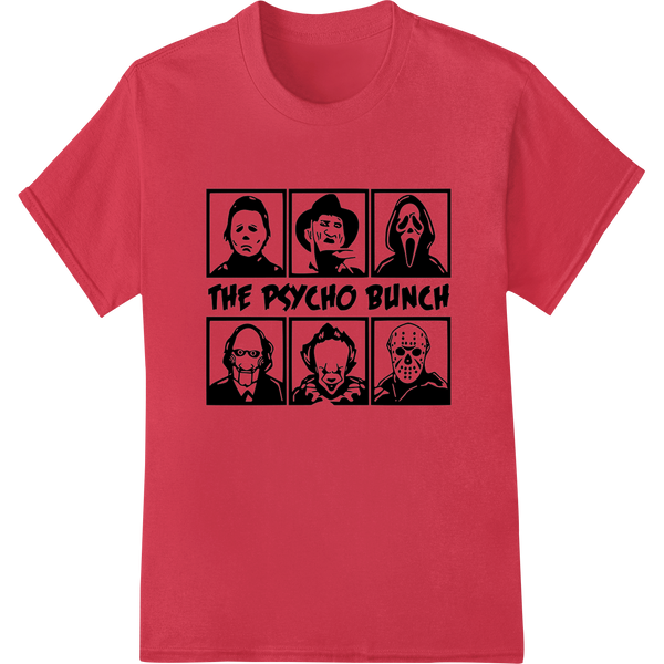 Custom direct to film printing design - The Psycho Bunch: Retro Horror Mashup Heat Transfer