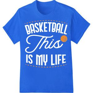 Premium quality heat transfer on Minimalist Basketball DTF Print | Sports Fashion Graphic